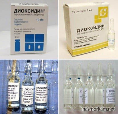 Действие Диоксидина. Форма выпуска