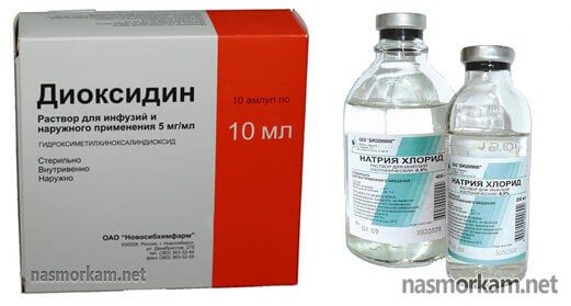 Как правильно разводить диоксидин?