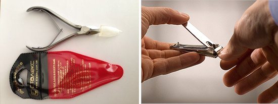 кусачки для снятия поврежденных краевых участков ногтя